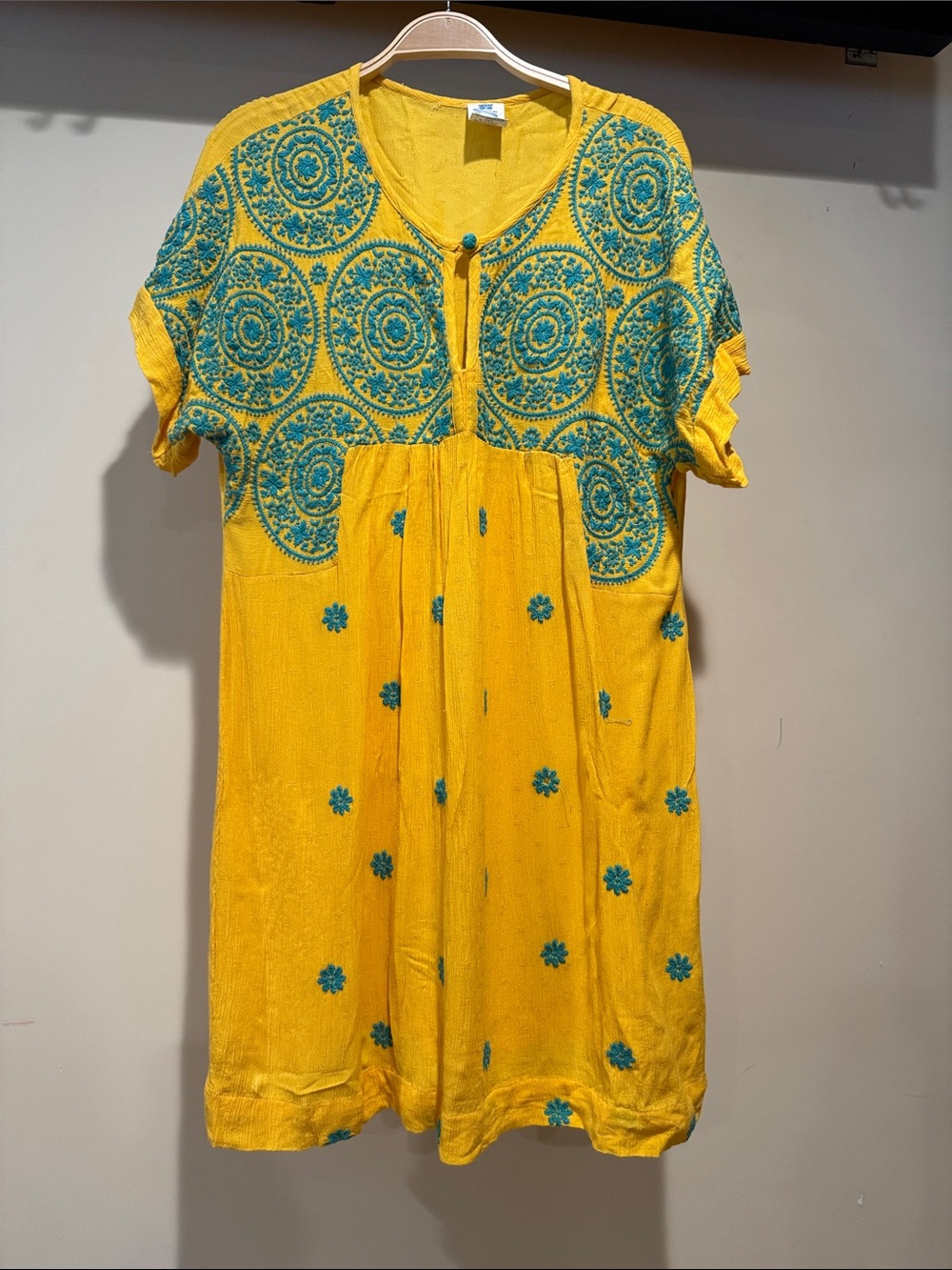 Nancy-K Yellow Rayon Dress - Bold Solid Hue